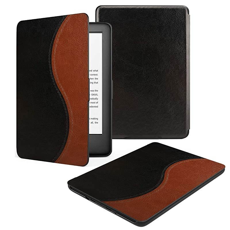 Case Compatible with AllNew Kindle 10th Generation 2019 Releases Light Thin Shell Tablet Screen Protector Smart Cover and Case with Auto SleepWake for EReader 2019 Black Brown