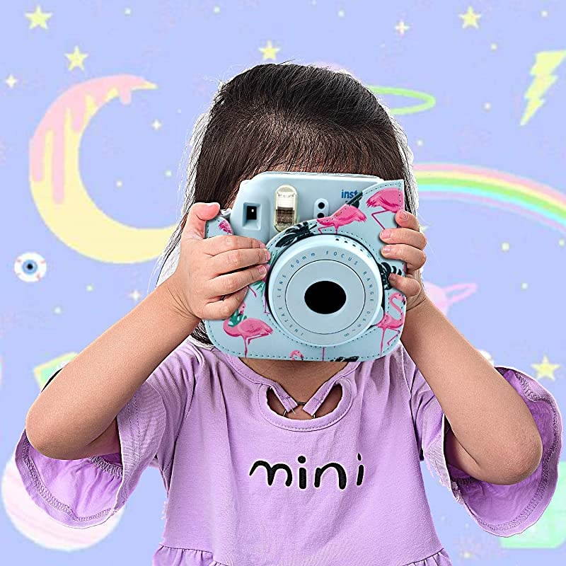 Case & Accessories Compatible with Fujifilm Instax Mini 9/8 / 8+ Instant Film Camera, Bundle Pack Include Album, Filters, Strap & Other Accessories. [Kitty,9 Items Kit] by