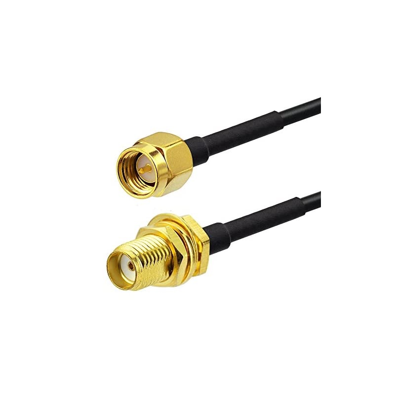 SMA Male to SMA Female Bulkhead Mount RG174 Antenna Extension Cable 3m 10 feet Compatible with 4G LTE Router Gateway Mobile Cell Phone Signal Booster Cellular Amplifier RTL SDR Dongle Receiver