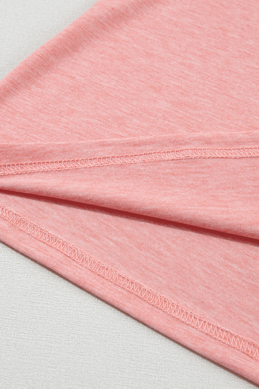 Rose Tan Tulip Sleeve V Neck T-Shirt