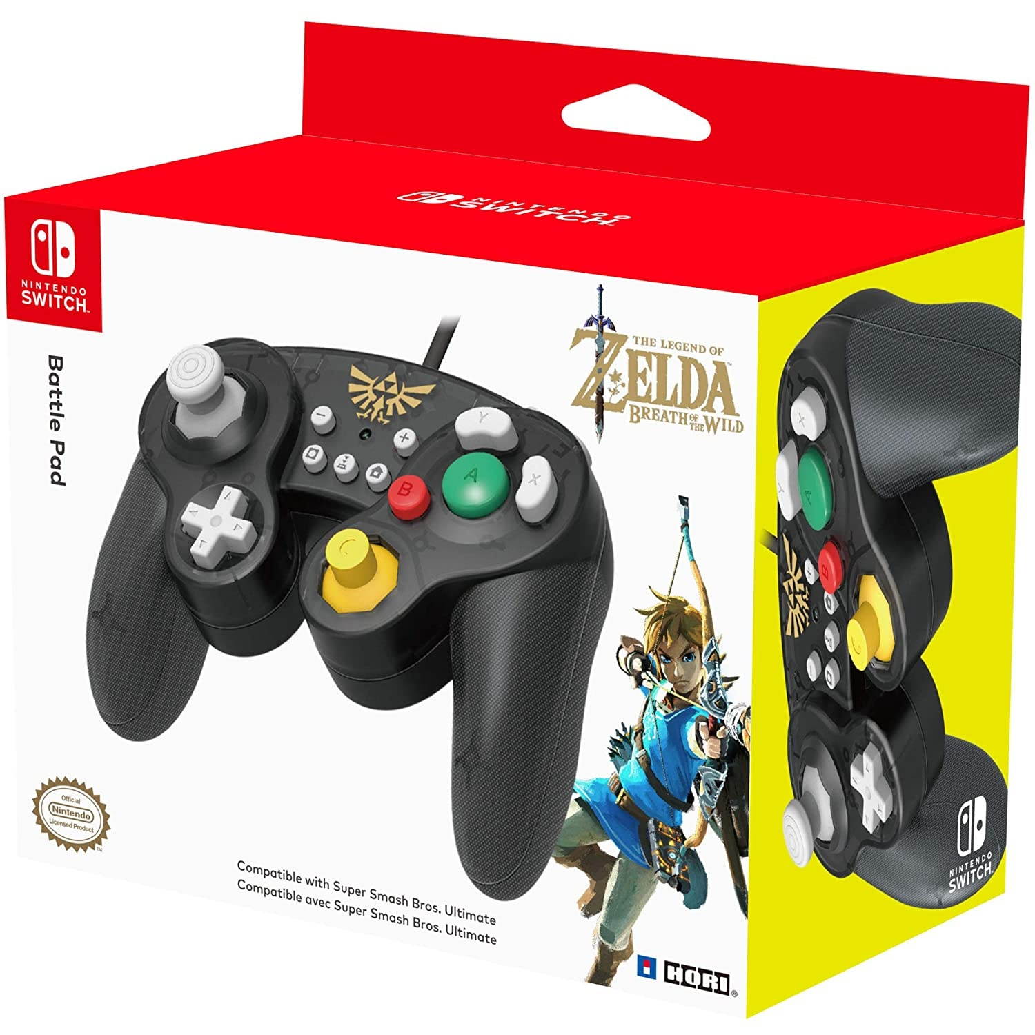 HORI Nintendo Switch Battle Pad (Zelda) GameCube Style Controller - Nintendo Switch