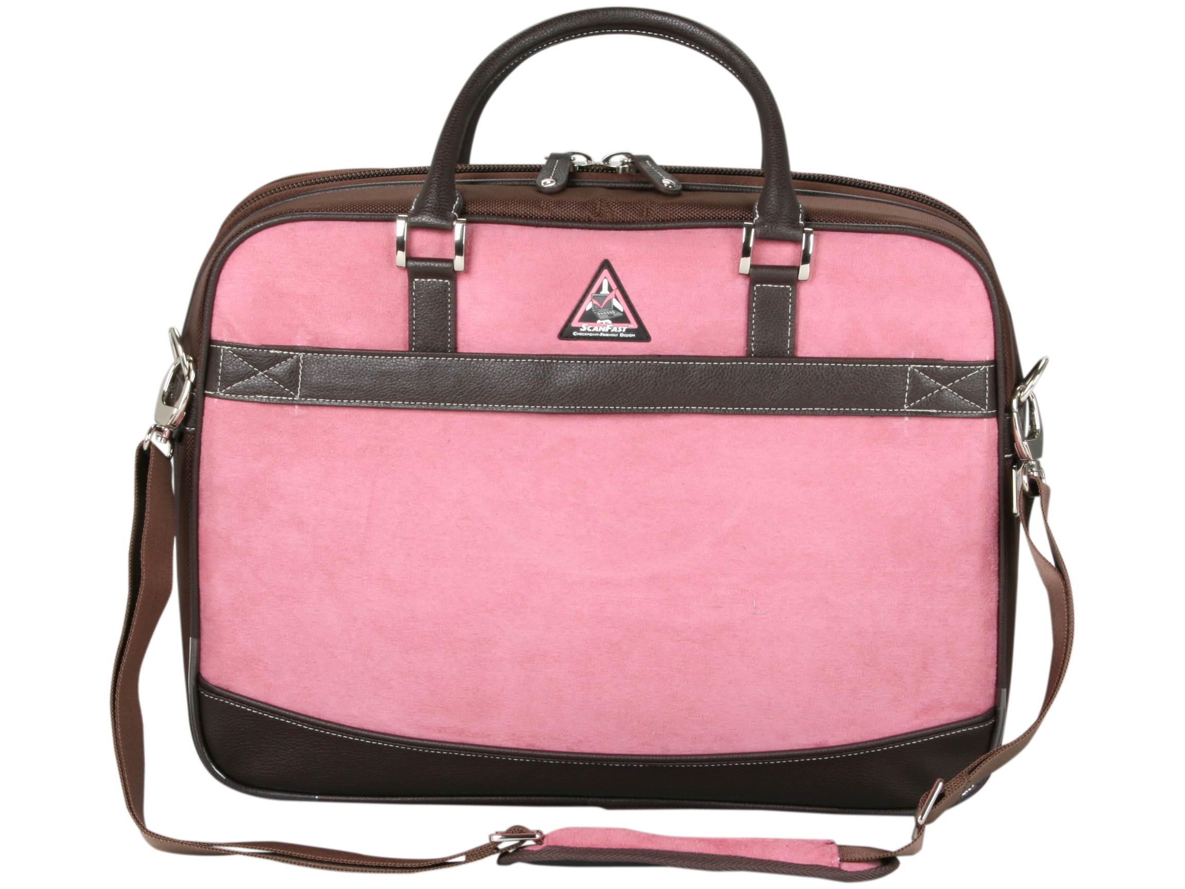 Mobile Edge Pink ScanFast Checkpoint Friendly Element Briefcase - 16" PC/17" Mac Model MESFEBX
