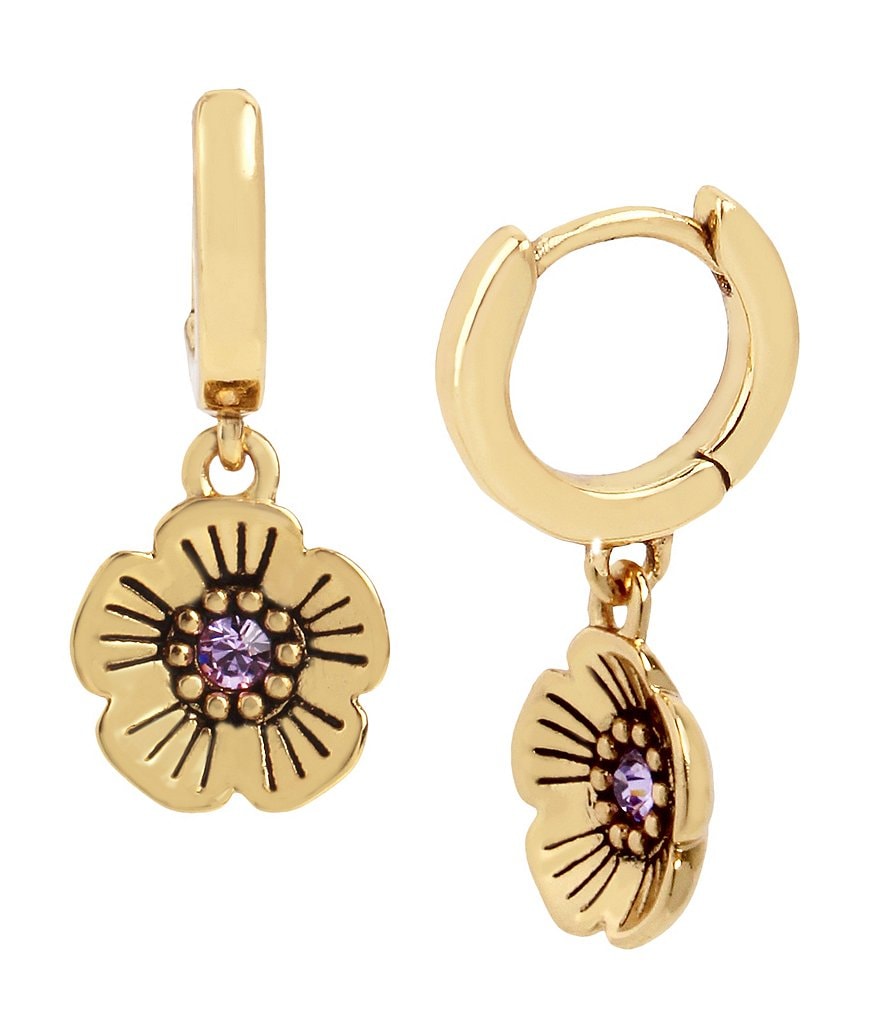 Sanctuary Project Semi Precious Turquoise and White Howlite Three Stone Stud Earrings Gold