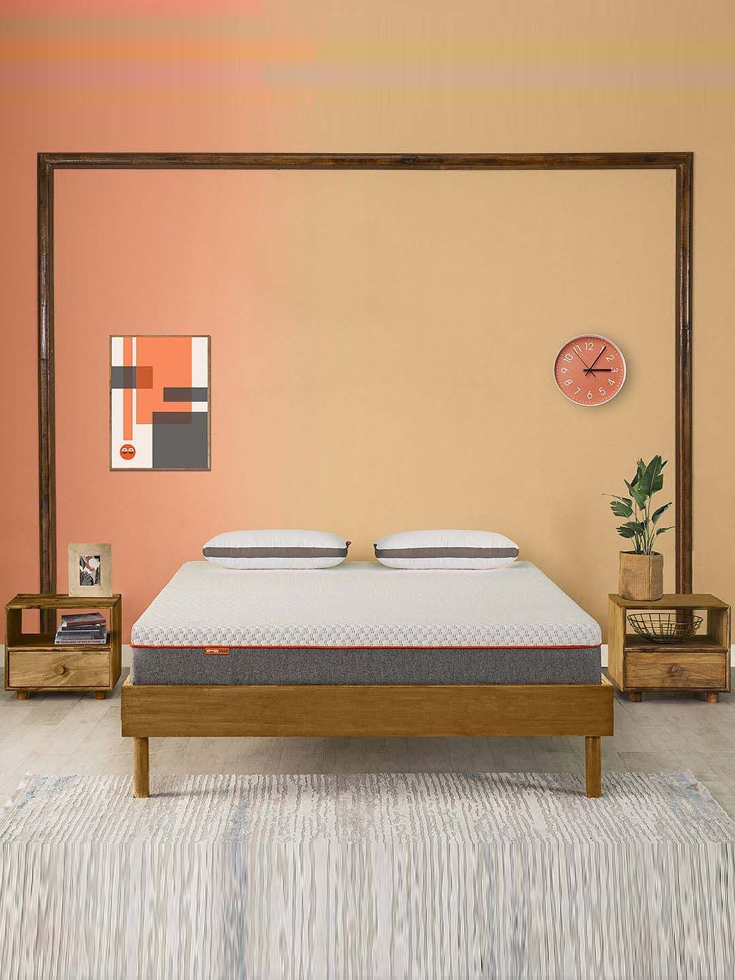 Sleepyhead Prime White & Grey Memory Foam Premium BodyIQ Orthopedic Mattress