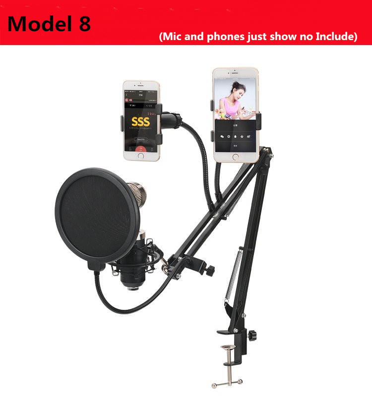 Professional Microphone Stand For Holder Arm Studio Professional Stand For Microphone Clip Mounting Extendable Recording Mic Sta