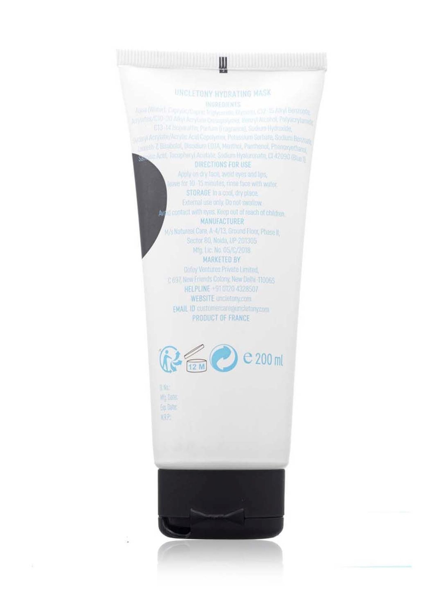 Uncle Tony Hydrating Mask - 200 ml