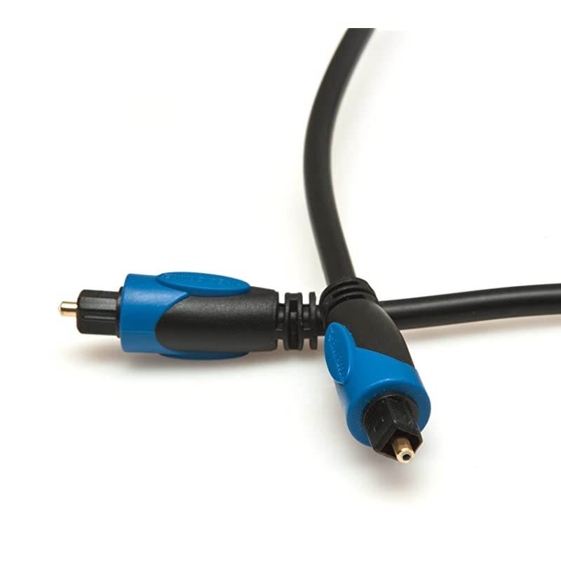 Audio Cable 10ft Toslink Cable with 90 Degree Adapter Nylon Braided 24K GoldPlated Flexible and Durable Fiber Optic Cord for Home TheaterSound barTVPS4Xbox Blue 3m90&deg; Connector