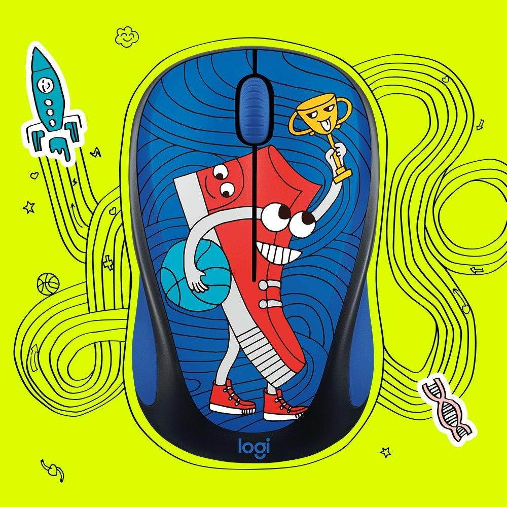 Logitech Doodle Collection M238 Mouse - Optical - Wireless - 3 Button(s) - Sneakerhead