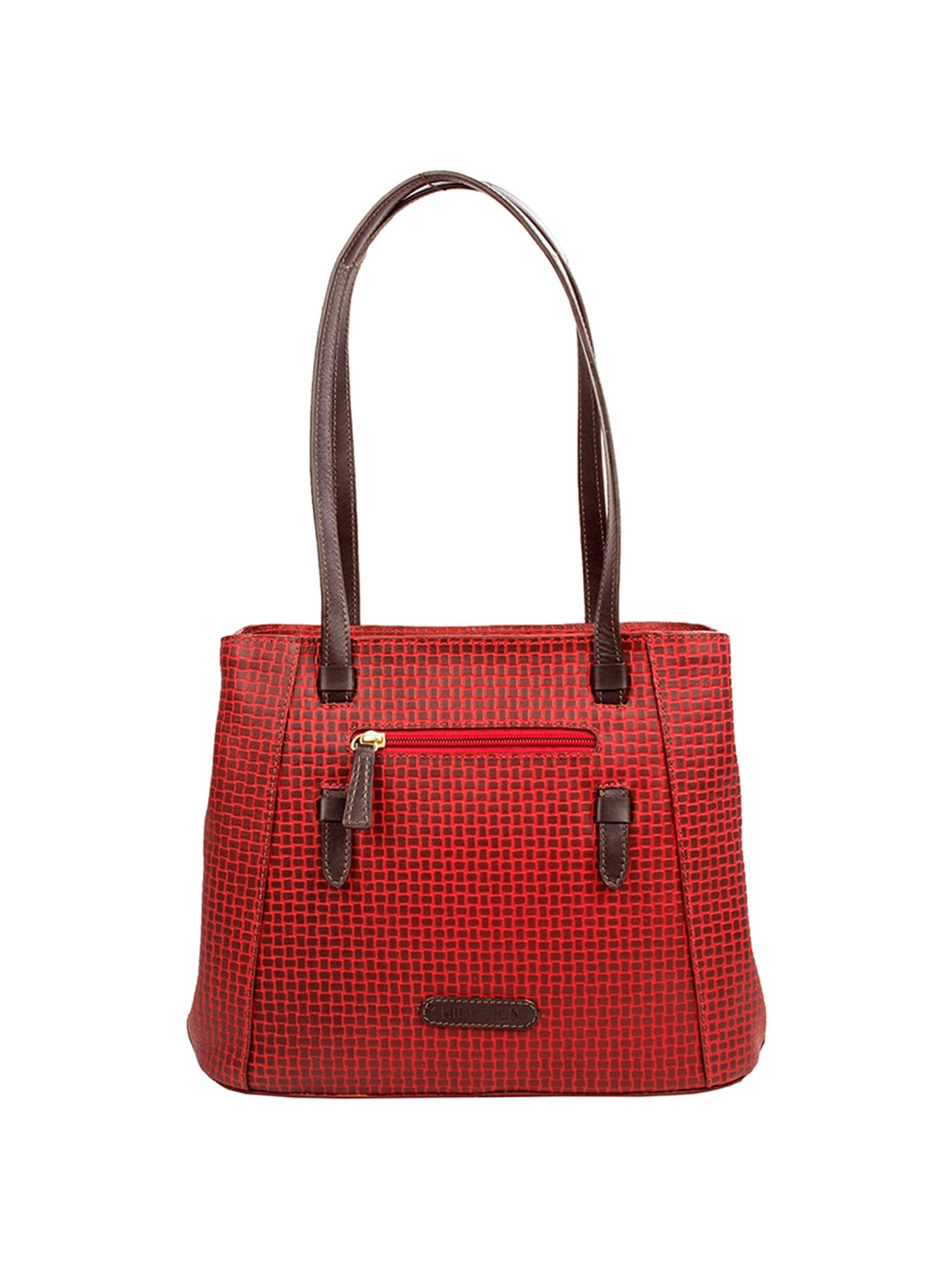 Hidesign EE Leandra 02 Red Textured Medium Shoulder Handbag