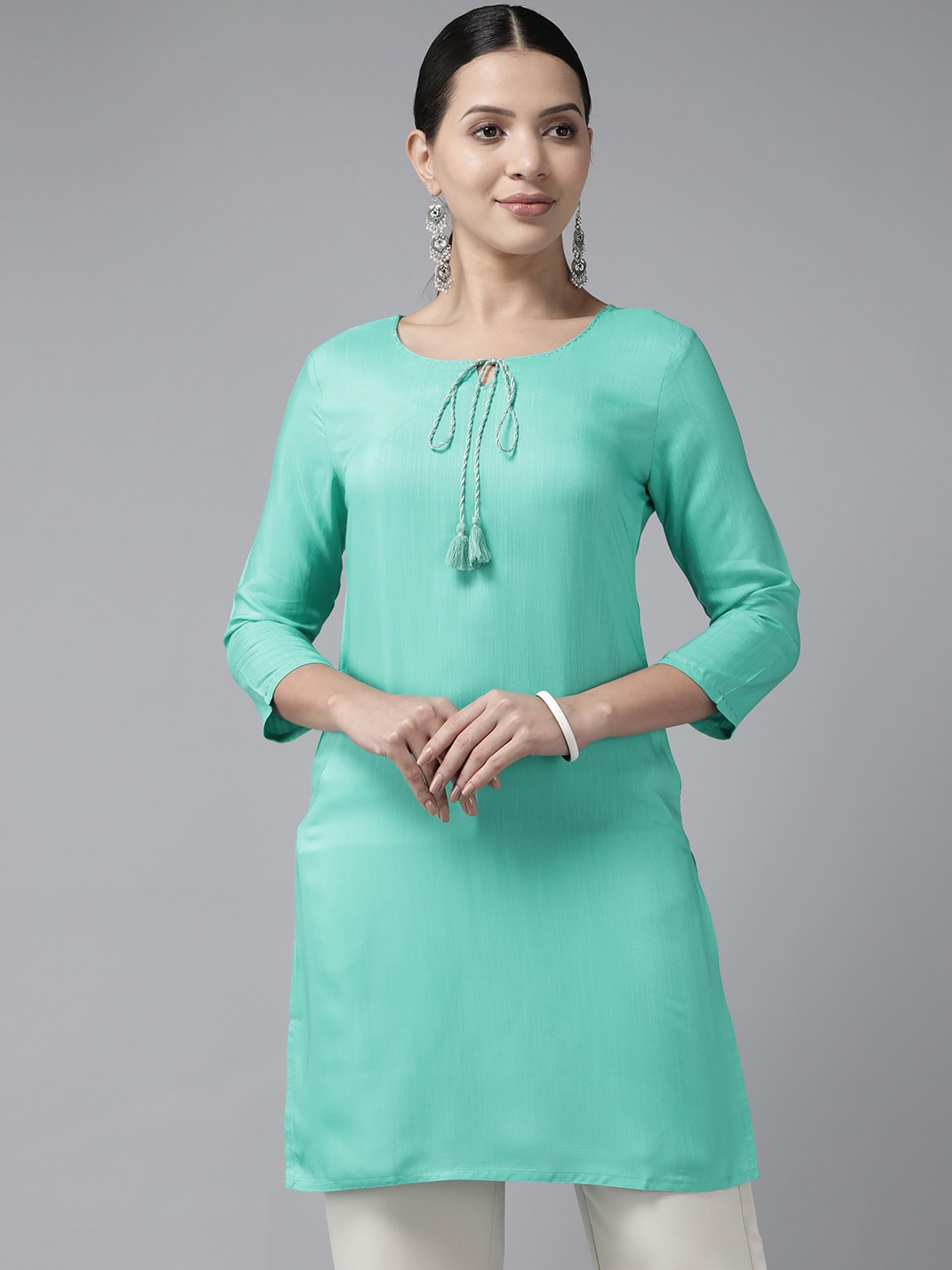 Prakrti Blue Straight Kurti