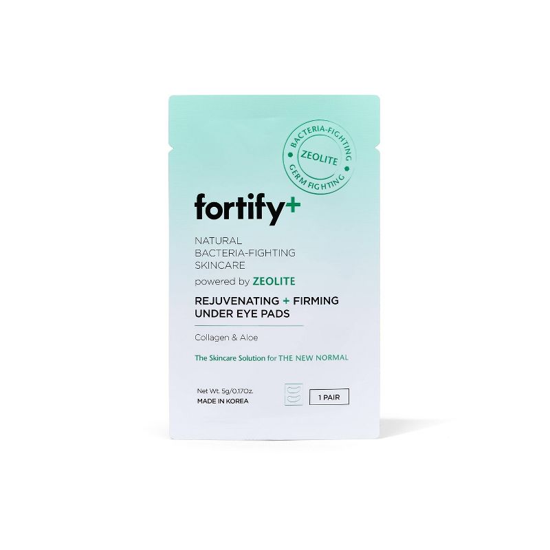 Fortify+ Natural Bacteria-Fighting Skincare Rejuvenating and Firming Under Eye Pads - 5ct/3.7oz