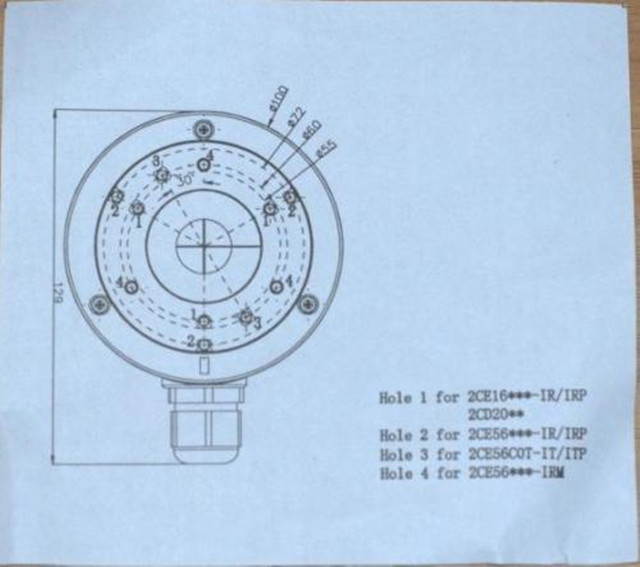 Hikvision DS-1280ZJ-XS Alluminum Bracket Junction Back Box For IP Camera