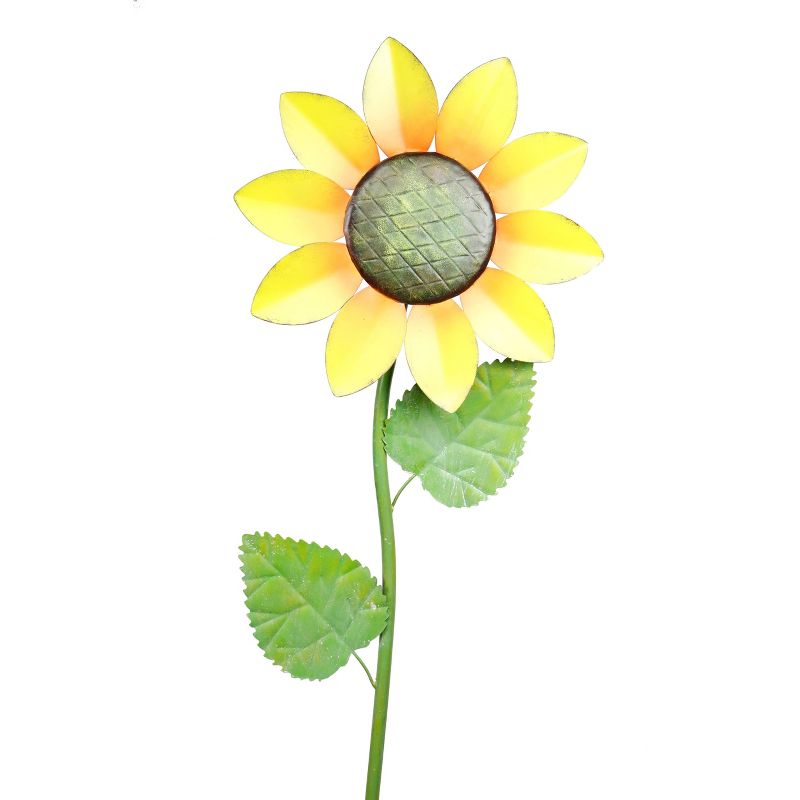 63"x16" Spring Festive Blooming Metal Sunflower Garden Stake - Alpine Corporation