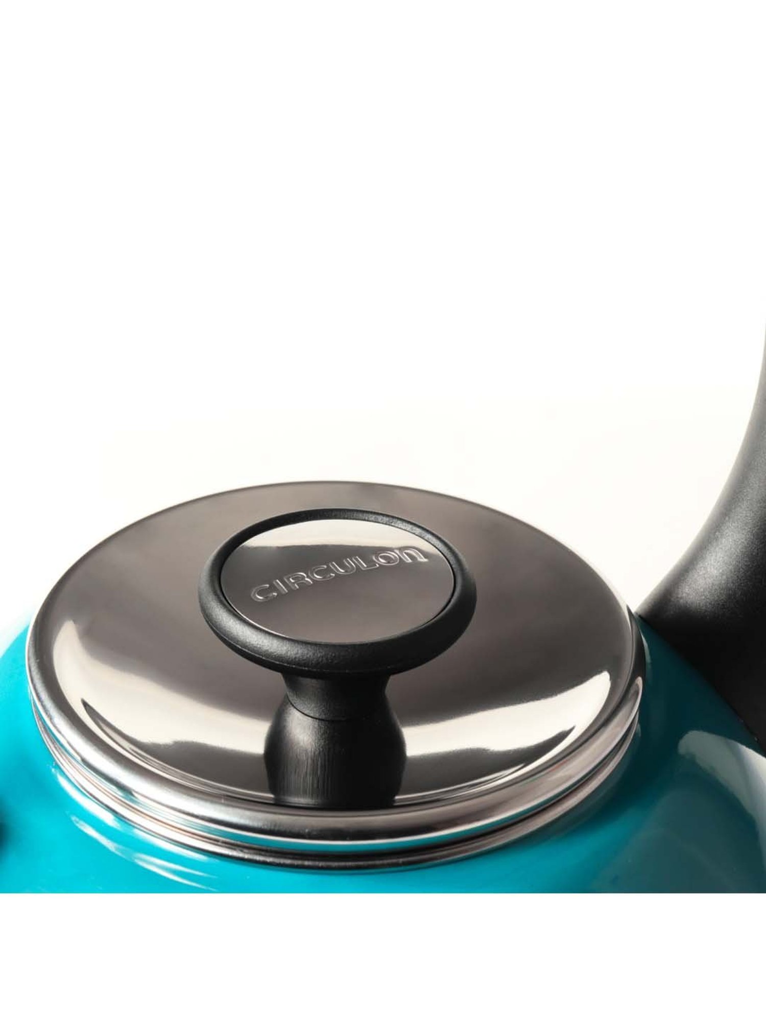 Circulon Enamel Turquoise On Steel Whistling Tea Kettle (1.9 Liters)