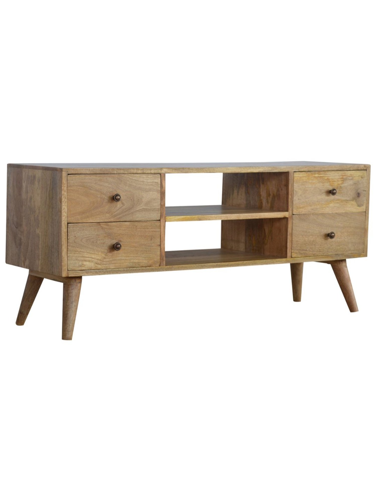 Delite Kom Flex Flowery Wenge & Acacia Dark Engineered Wood TV Entertainment Unit