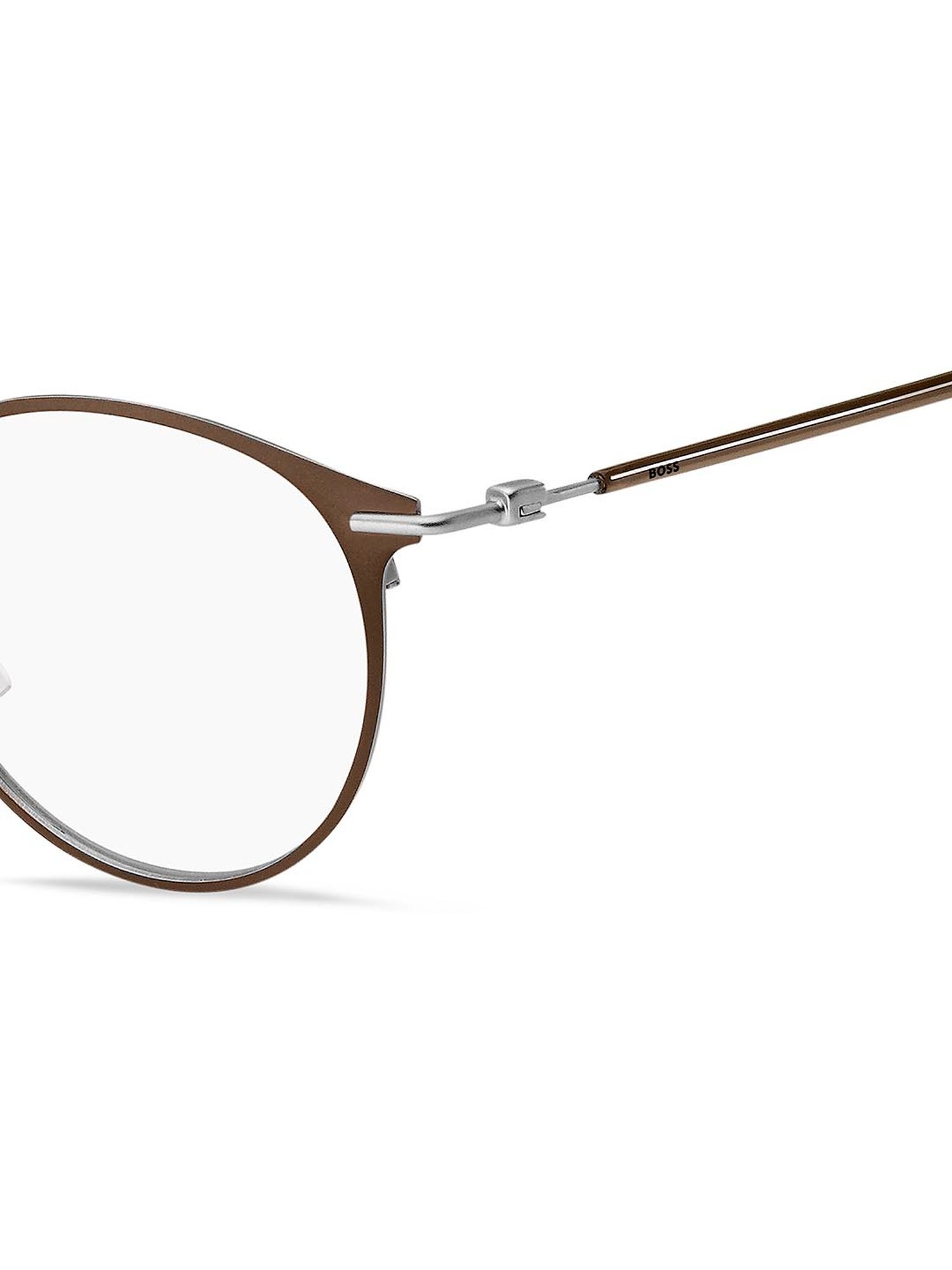Hugo Boss Brown Oval Eye Frames for Men