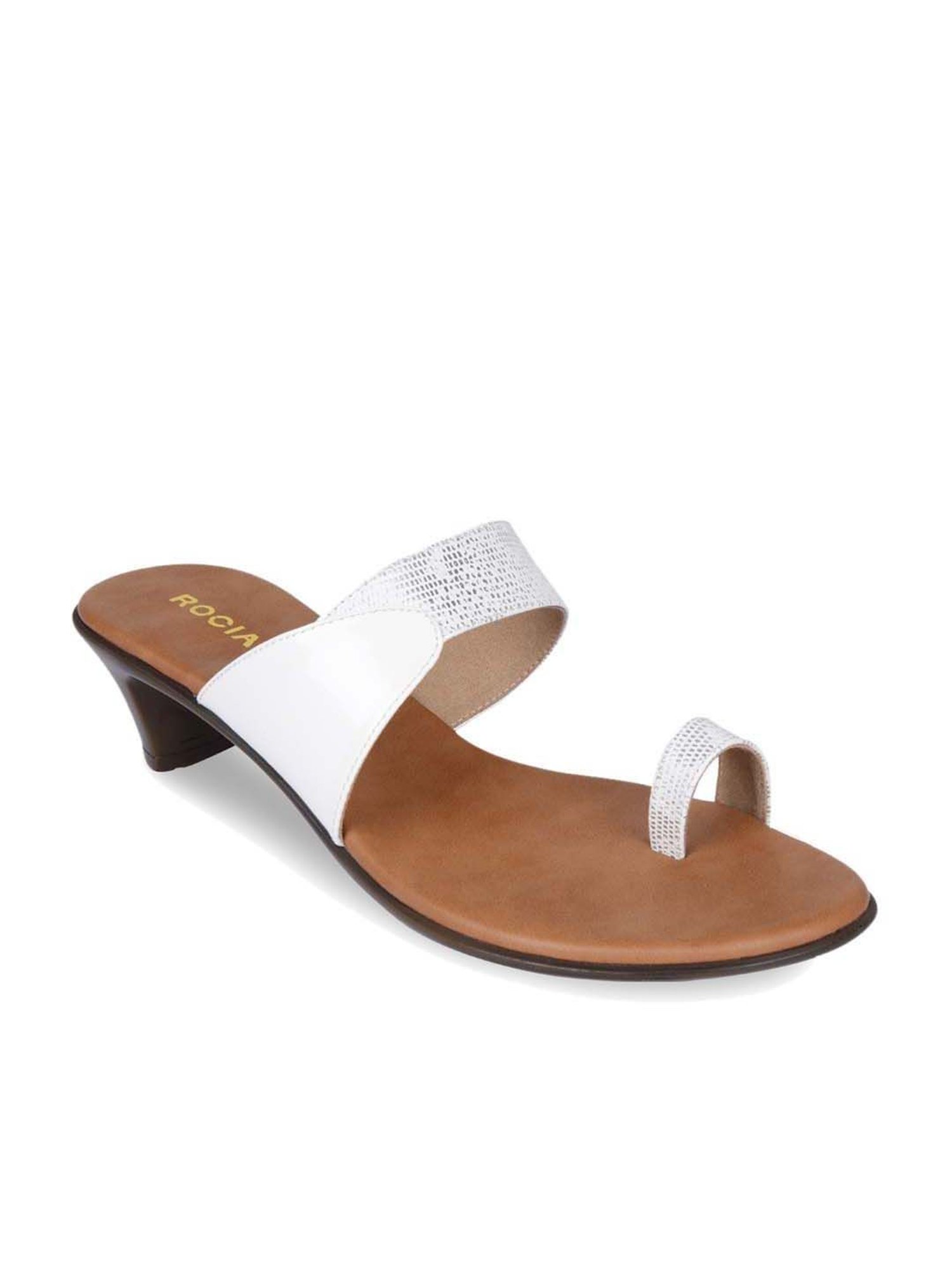 Rocia by Regal Women's White Toe Ring Sandals