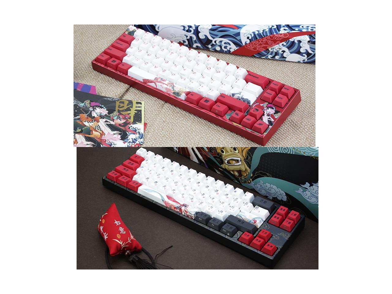 Ducky X Varmilo MIYA Pro Ergonomic Design,Cool Exterior 68 Keys Type-C Cable Detachable Mechanical Gaming  Keyboard For Office And Game- Chinese Hua Dan Verison( No Backlit)