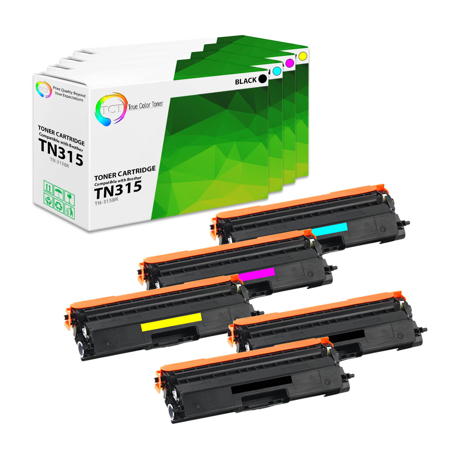 TCT Premium Compatible TN-315 TN315 TN315C Cyan Toner Cartridge Replacement for Brother HL-4150CDN 4570CDW 4570CDWT, MFC-9460CDN 9560CDW 9970CDW Printers (3,500 Pages)