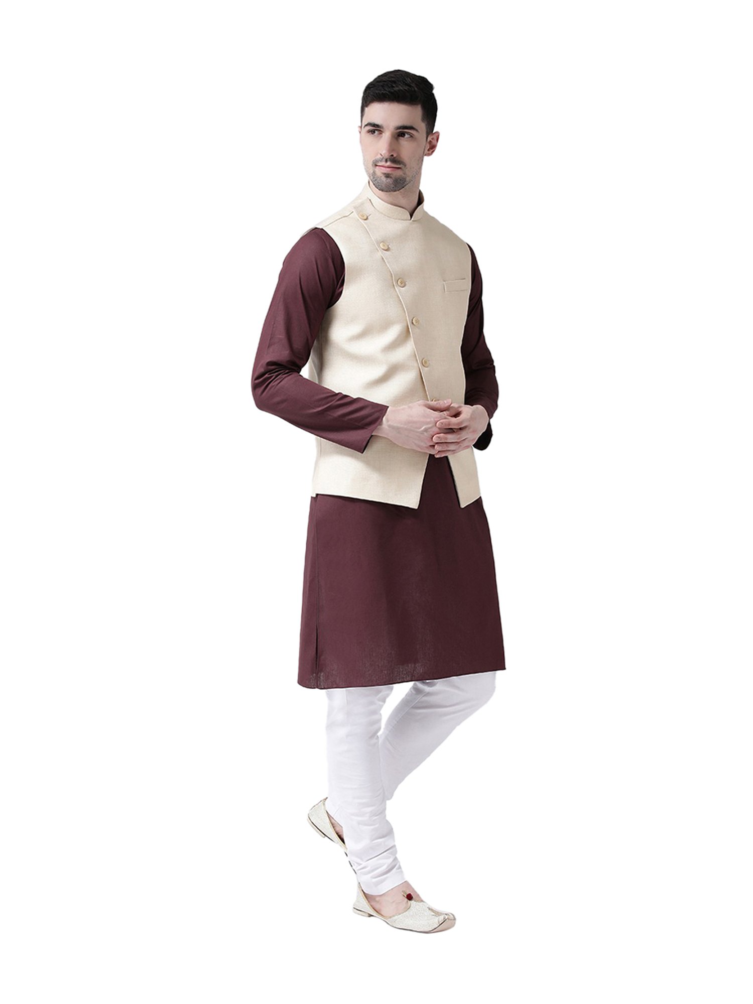 Tabard Brown & Beige Cotton Suit