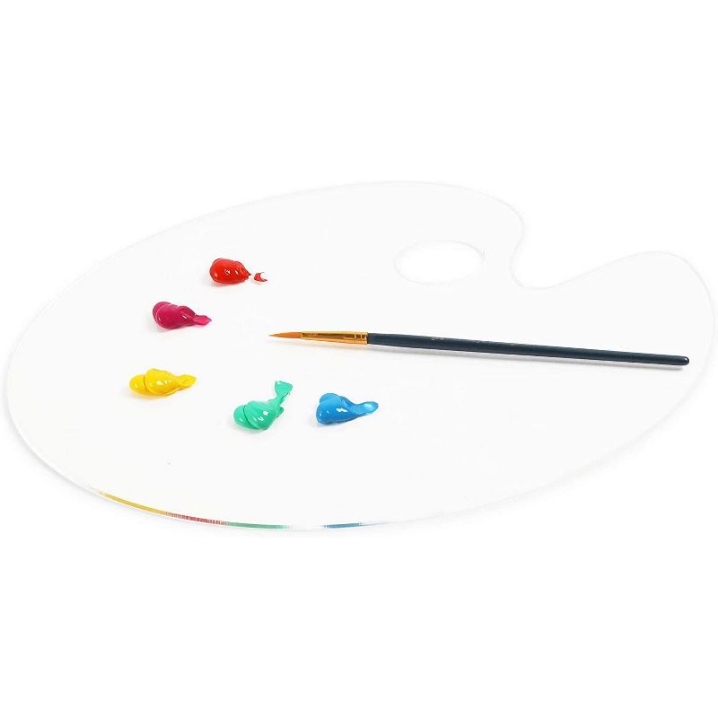 Bright Creations 3 Pack Clear Paint Palette for Acrylic Painting, Arts and Crafts Supplies, 11.8" x 7.9"