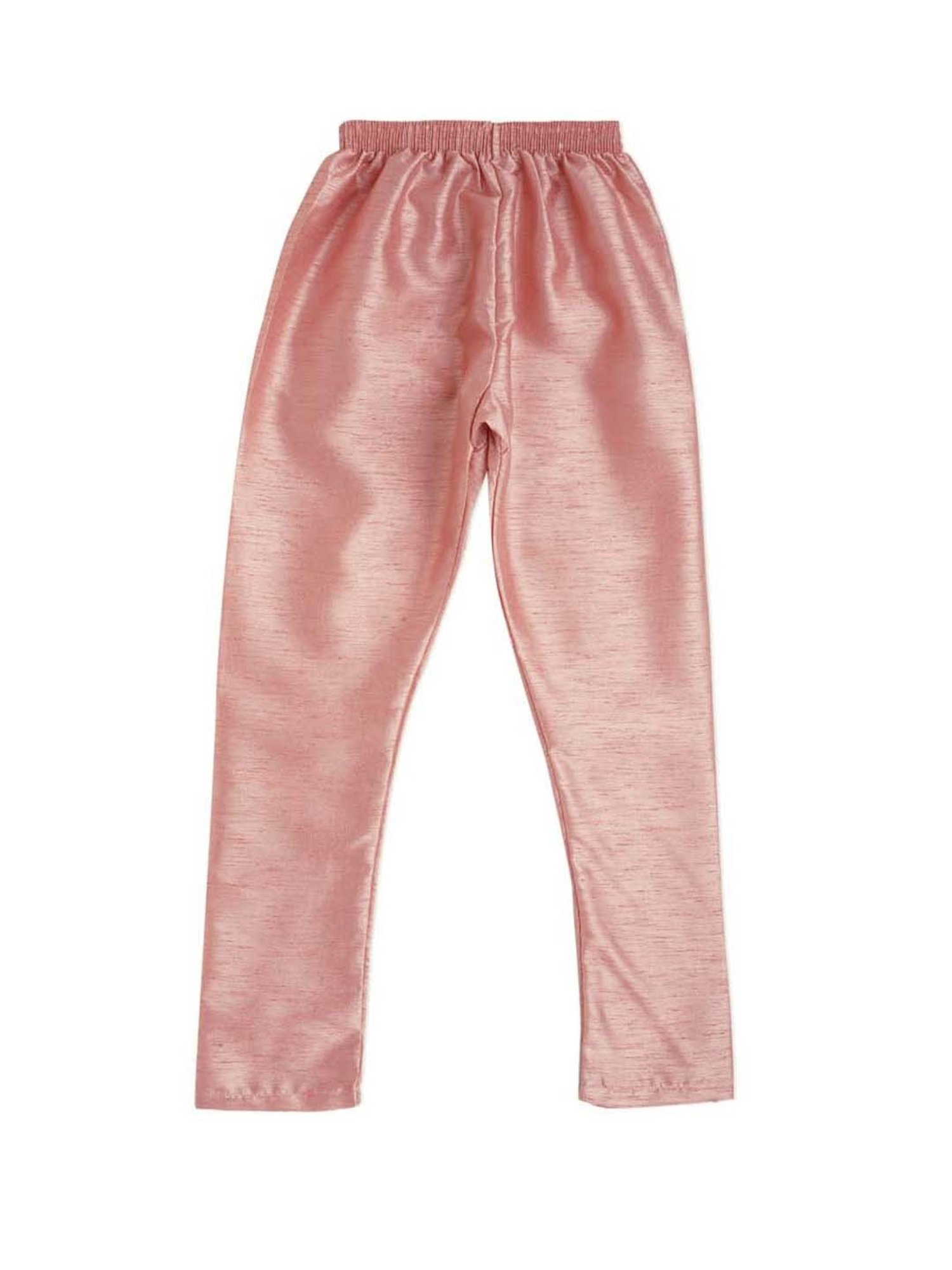 Cavio Kids Pink Cotton Embroidered Full Sleeves Kurta Set