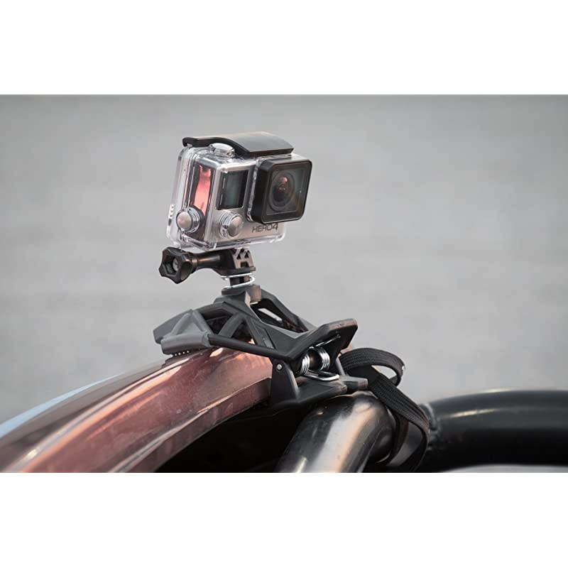Gripper Mount Universal Clamp Mount for Action Cameras Use as a Mount on Motorcycle Powersports Helmets More Stealth Black