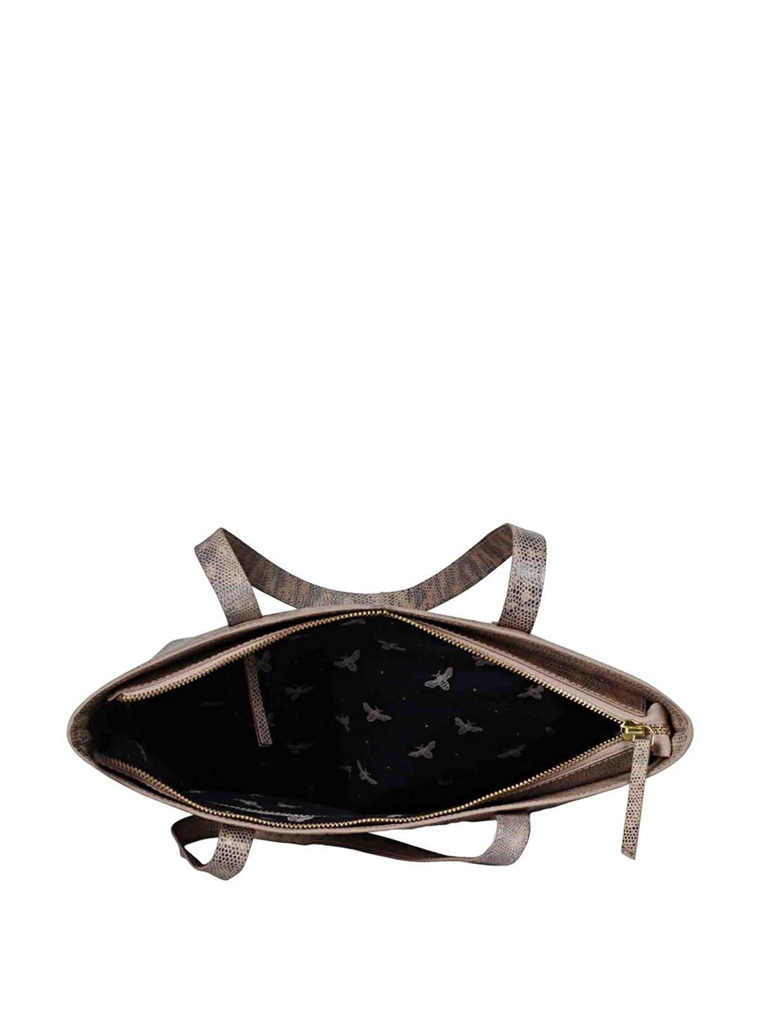 Favore Peach Textured Medium Tote Handbag with Pouch