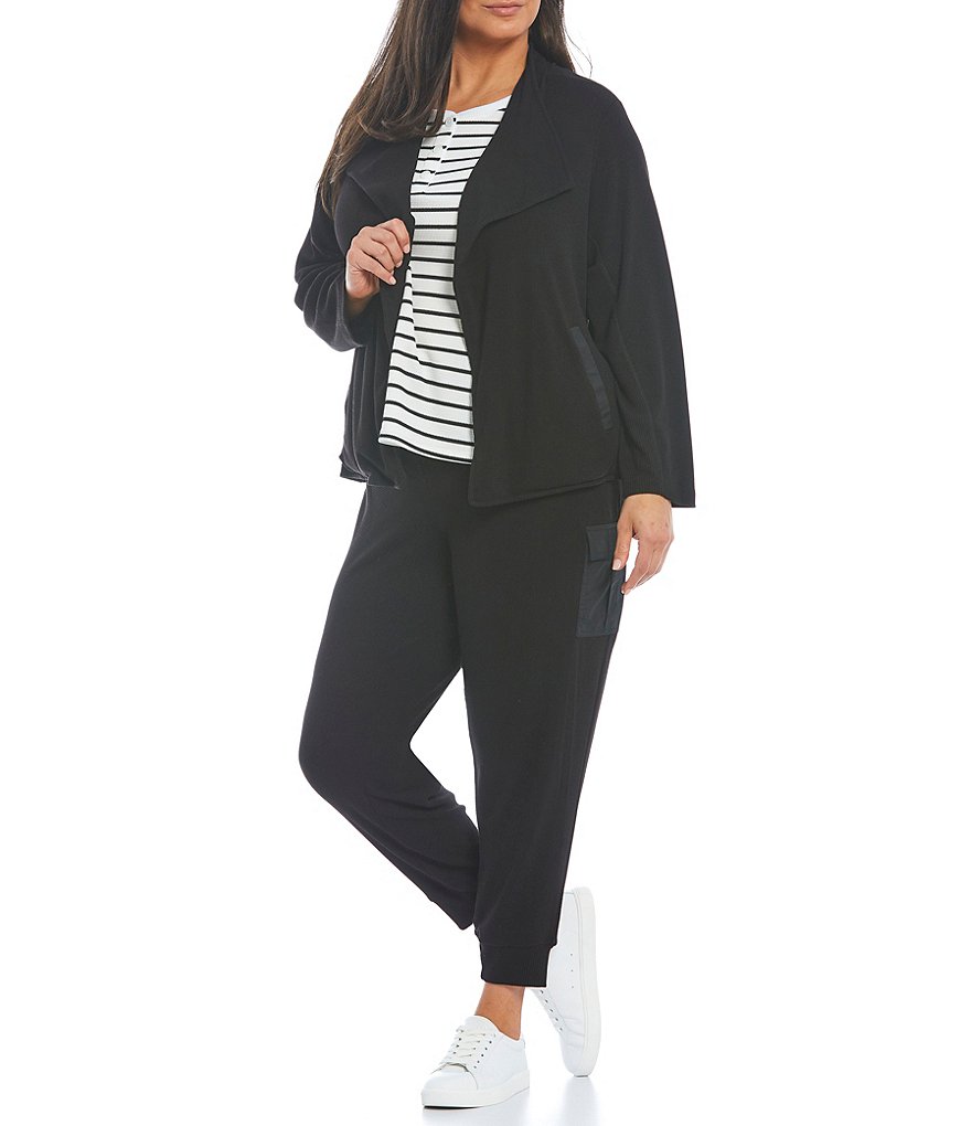 Bryn Walker Plus Size Pira Ponti Sleeveless Jewel Neck Oversized Tank