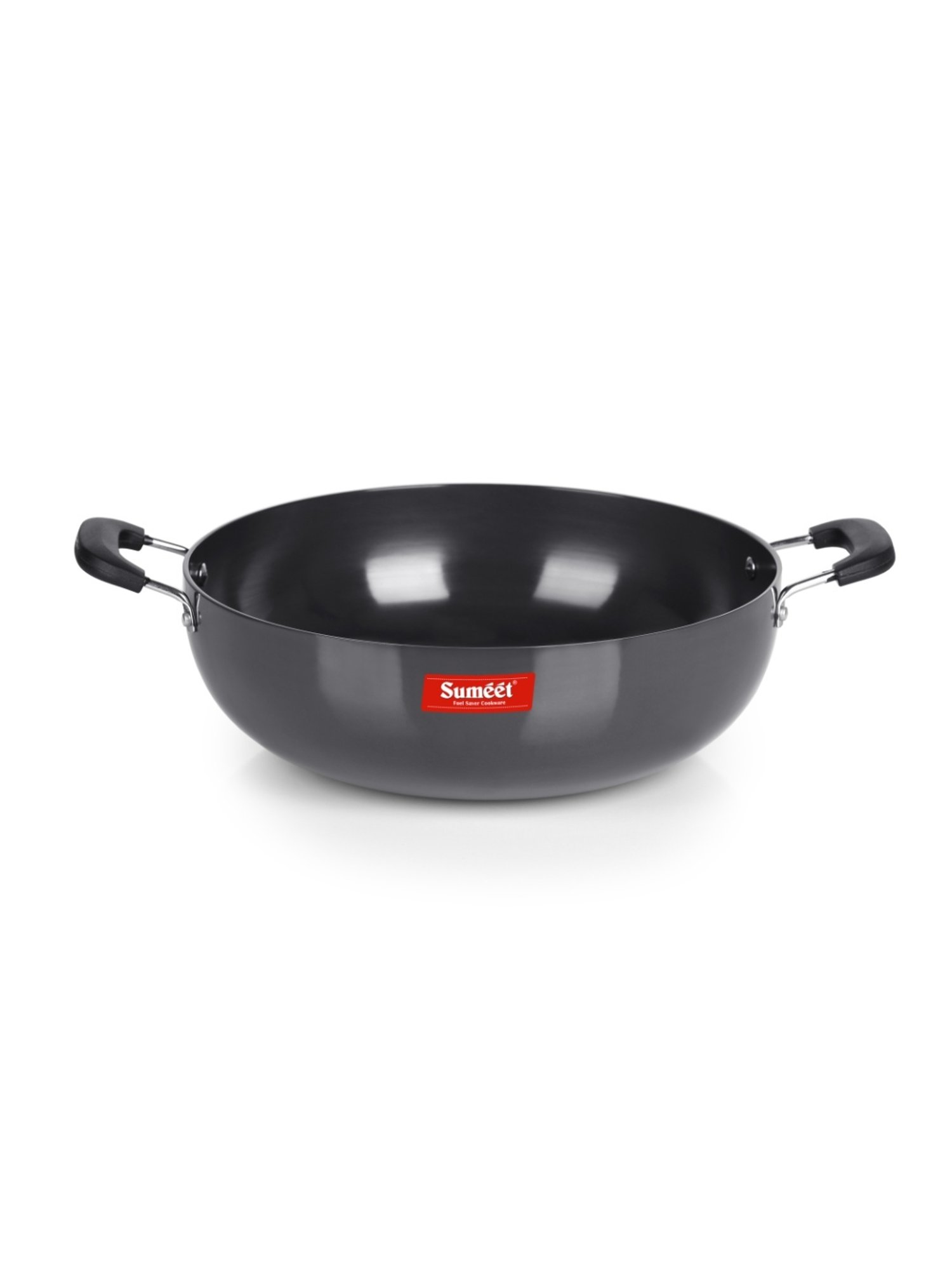 Sumeet 3mm Hard Anodized Deep kadai Big Size No. - 15 (28.5cm Dia. 4.5 LTR Capacity)