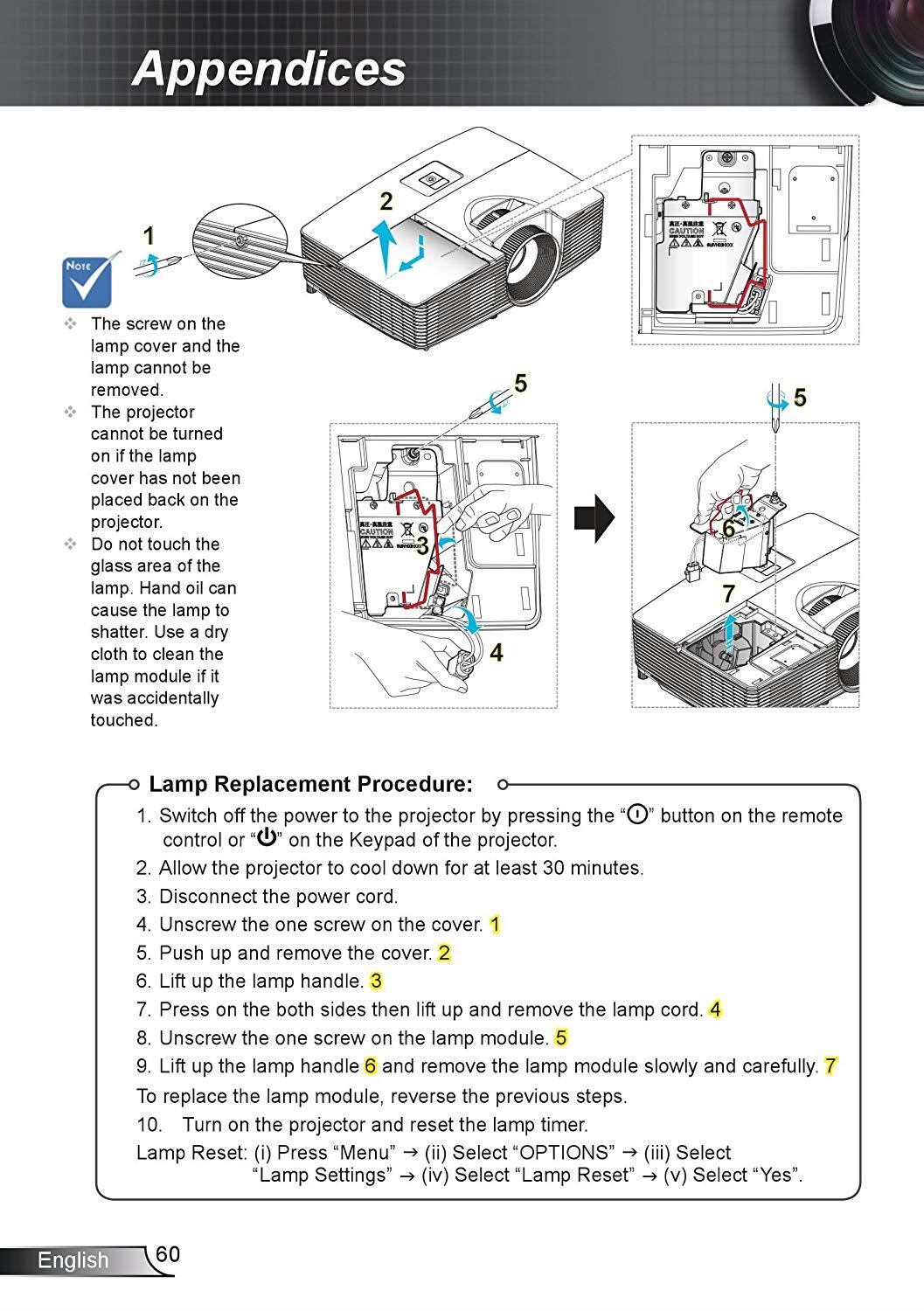 AWO BL-FU195C / SP.72J02GC01 Projector Lamp Bulb for UHP190/160W 0.9 E20.9 with Housing for OPTOMA HD142X HD140X HD137X DH1009i HD26Bi HD27 HD270 HD240Wi