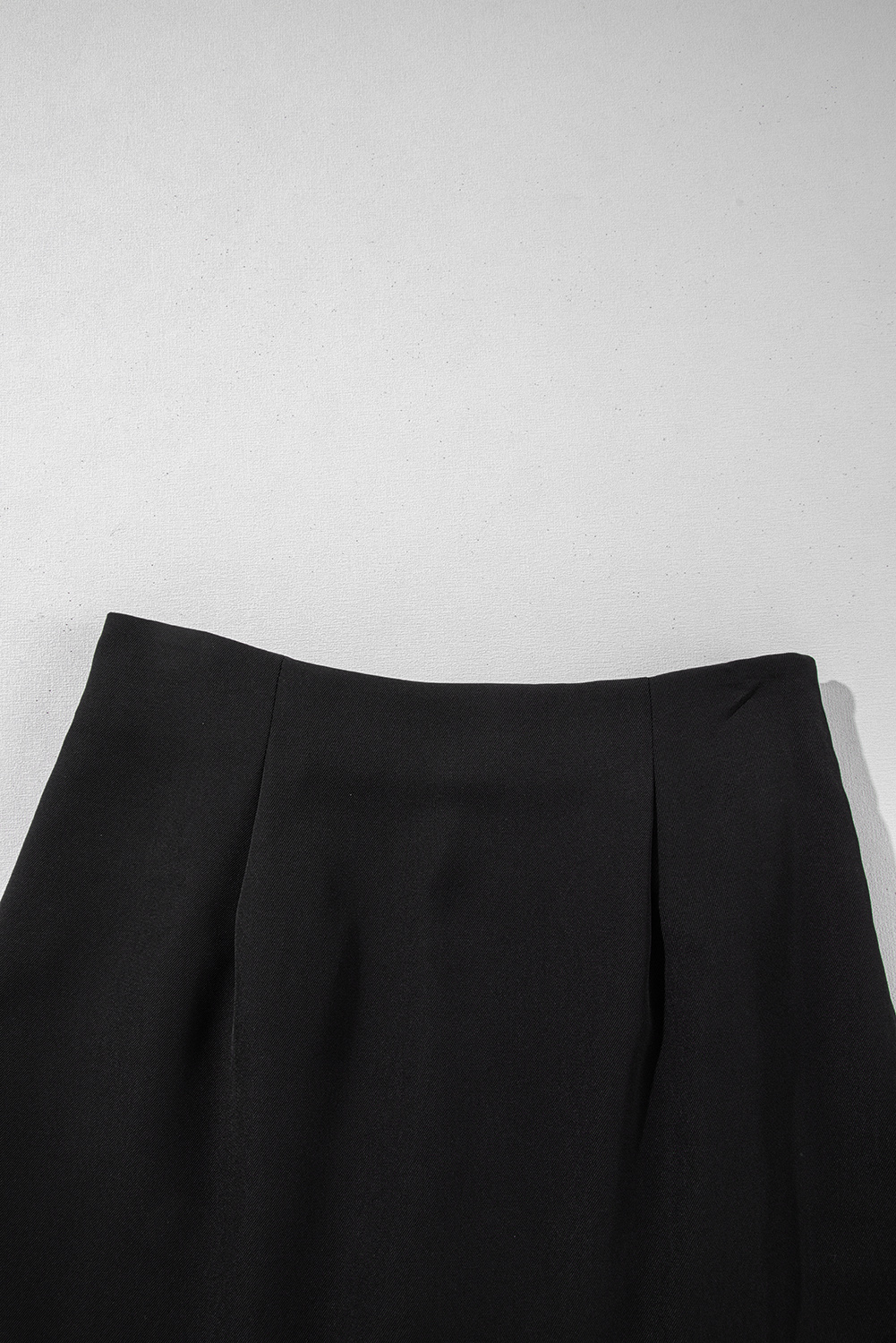 Black Rhinestone Bow High Waist Mini Skirt