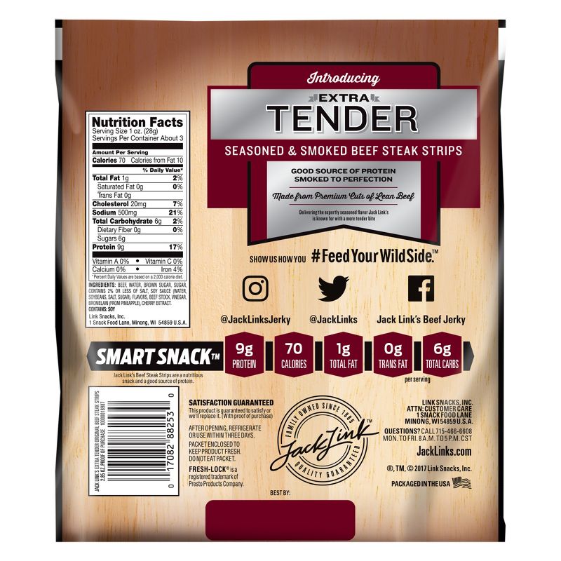 Jack Link's Extra Tender Original Steak Strips - 2.85oz