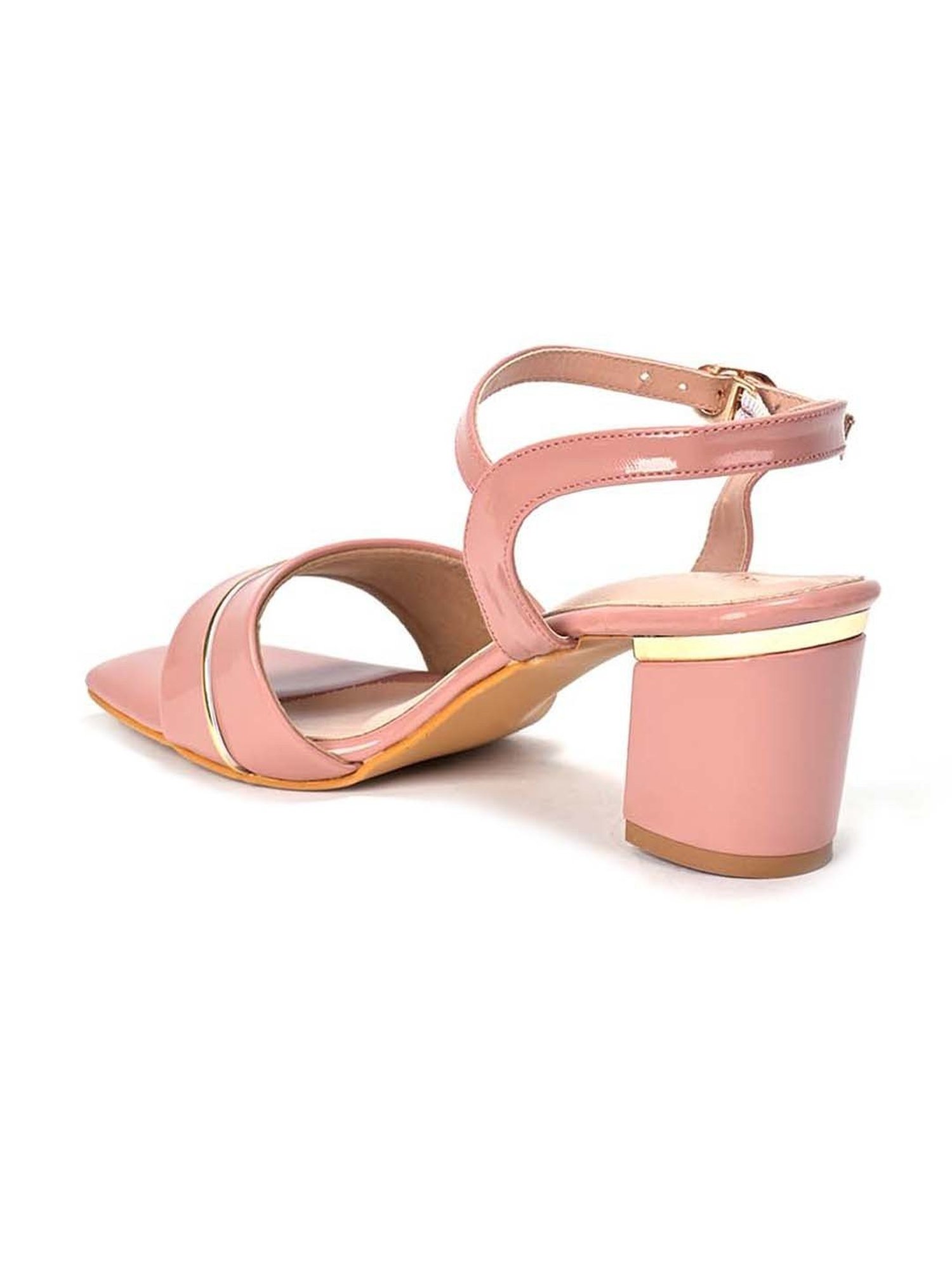 Scentra Women's Nude Ankle Strap Sandals