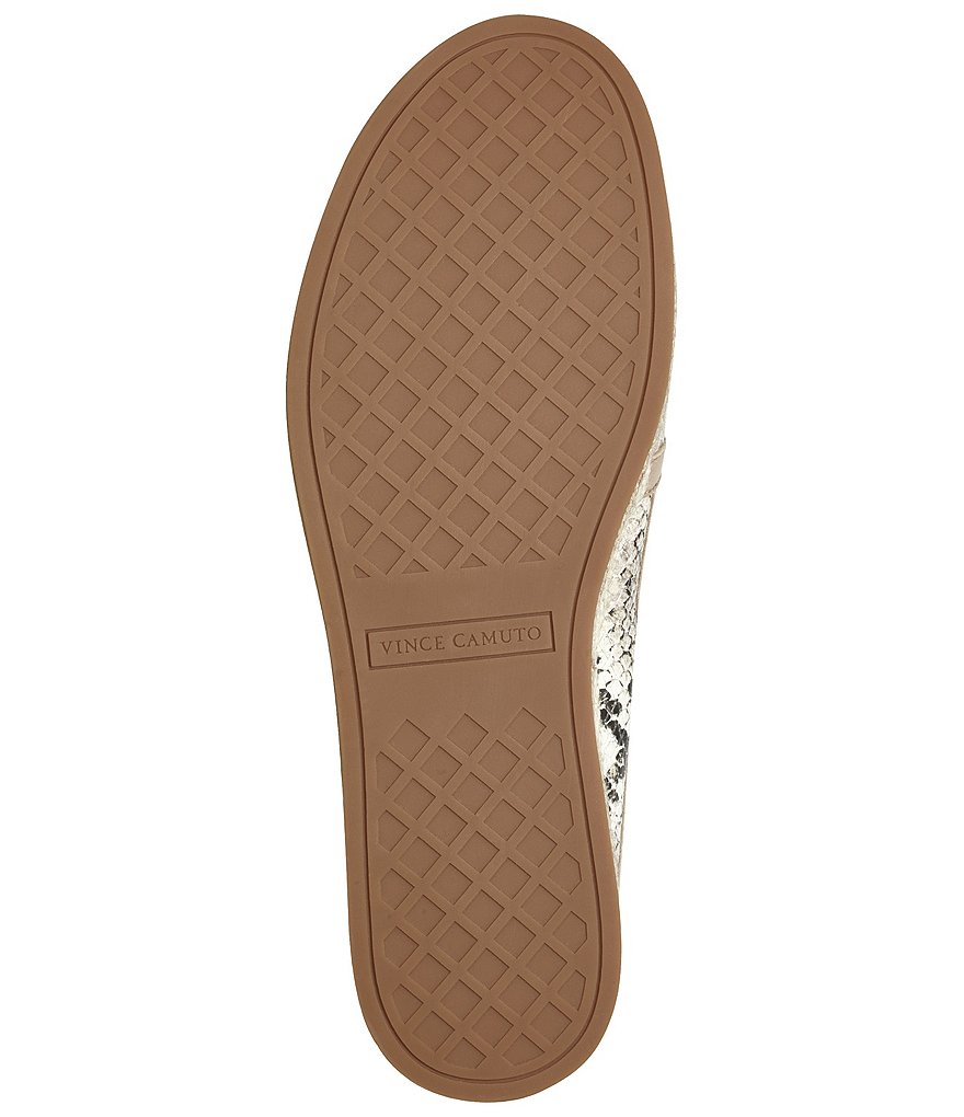 Vince Camuto Merinney Snake Print Leather Espadrille Mules