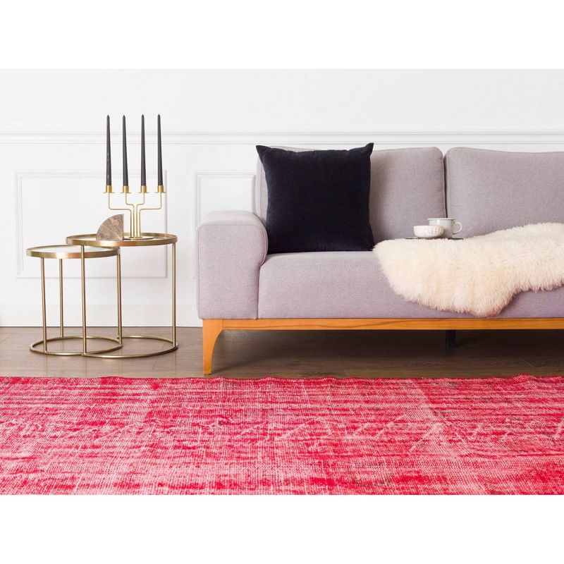 6'8"x10'4" Vintage One-of-a-Kind Idunn Rug Red - Revival Rugs