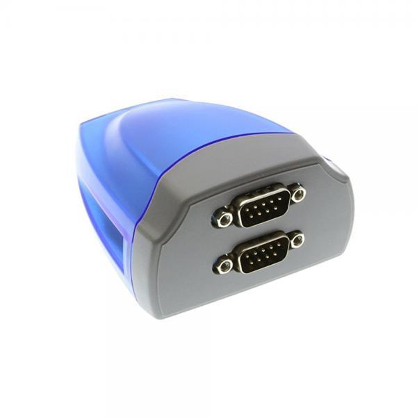 Coolgear Dual Port USB to Serial RS-232 DB-9 Adapter Cable FTDI Chip