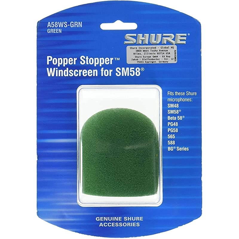 A58WS Foam Windscreen for All  Ball Type Microphones, Green