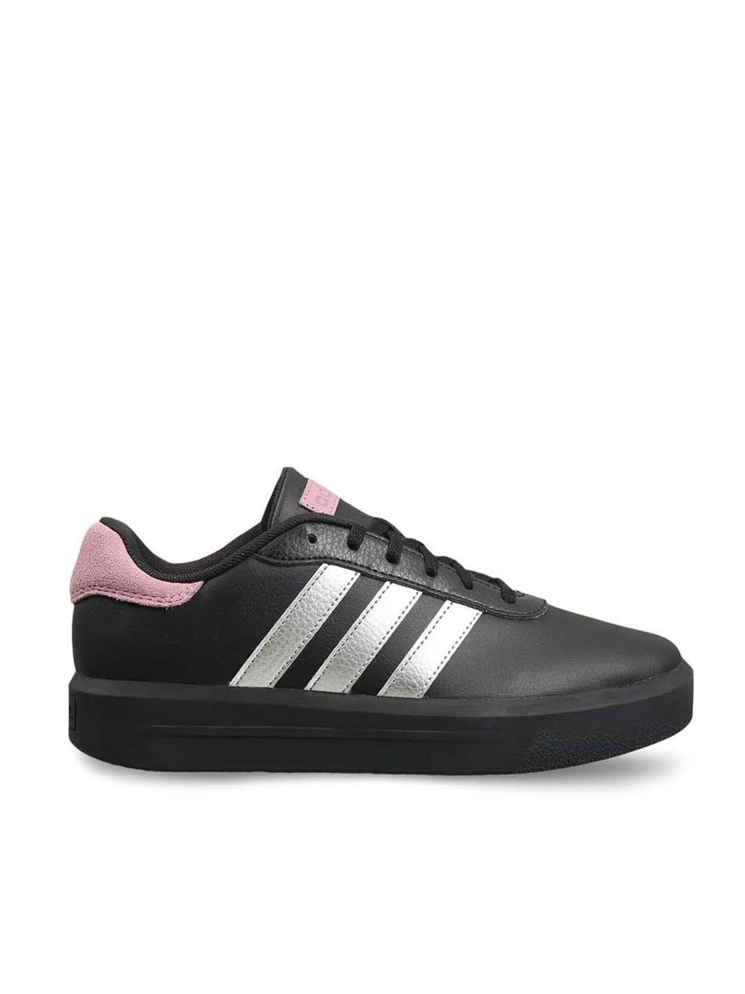Adidas Women's Court Platform Black Skateboarding Shoes