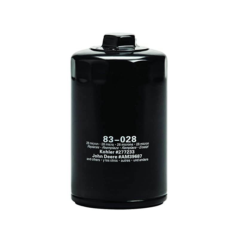 83028 Oil Filter Replaces Kohler 277233 AM39687 Black