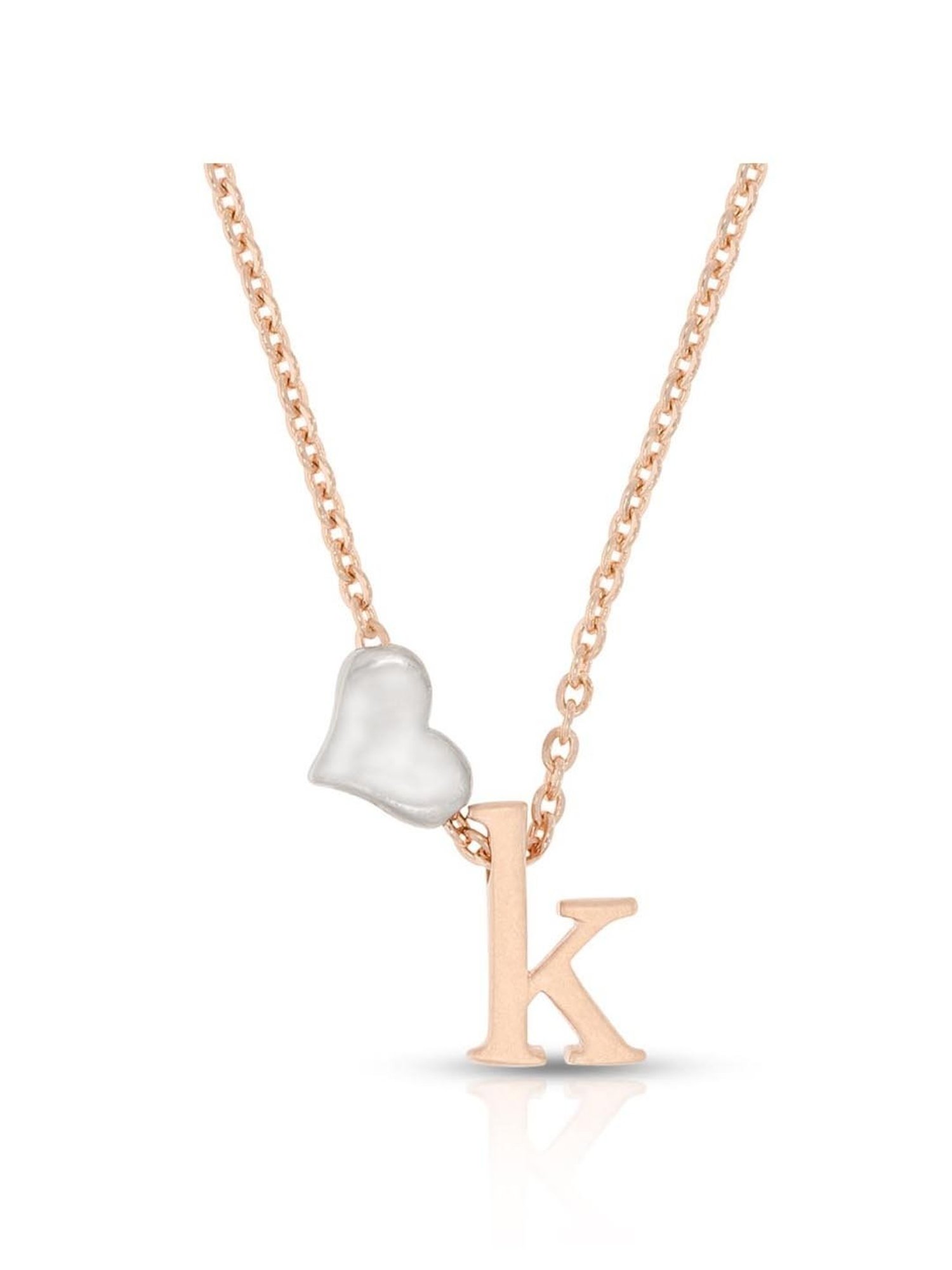 Anayra 92.5 Sterling Silver Initial Letter Charm Pendant without Chain for Women