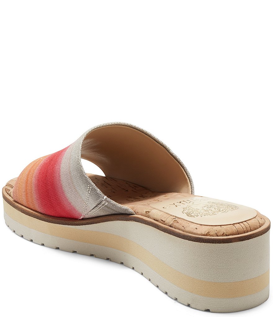 Vince Camuto Vivtina Fabric Cork Footbed Wedge Sandals