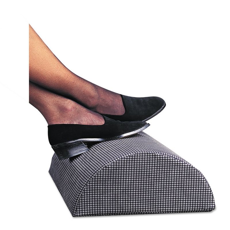 Safco Half-Cylinder Padded Desk Footrest Cushion, 17-1/2w x 11-1/2d x 6-1/4h, Black