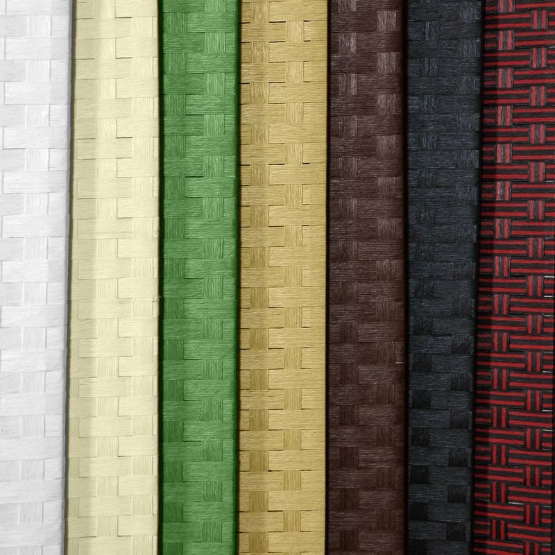 6 ft. Tall Woven Fiber Room Divider - White (5 Panels)