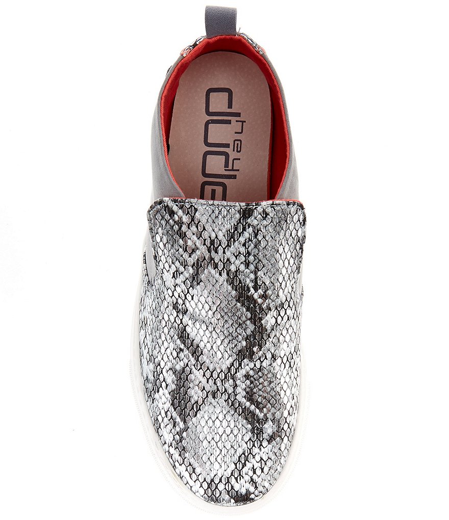 Hey Dude Women's Peyton Snake Print Washable Mid Slip-Ons