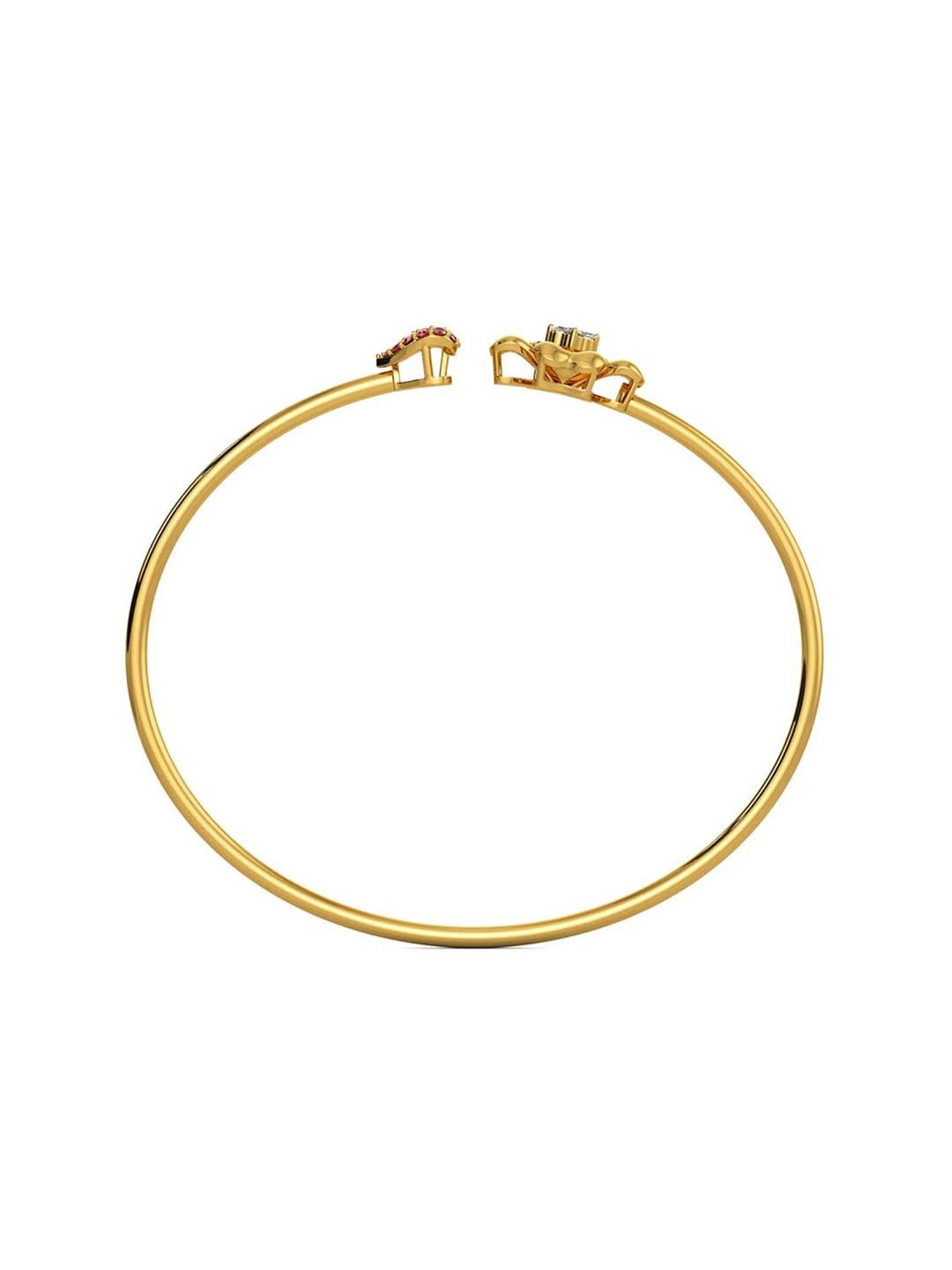 Joyalukkas 18k Yellow Gold & Diamond Love & Floral Bracelet for Women