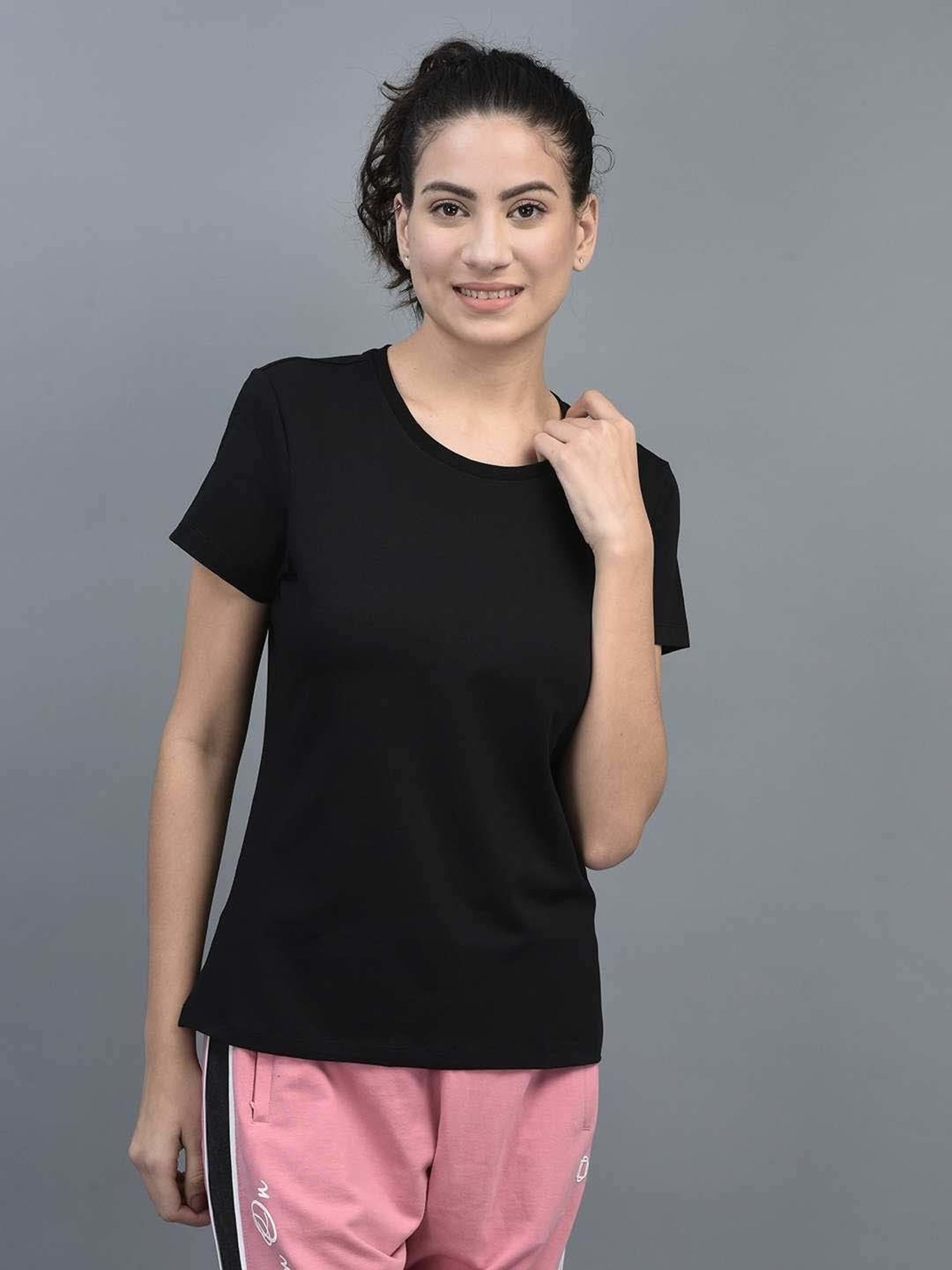 Dollar Black Cotton Sports T-Shirt