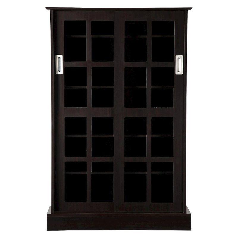 Windowpane Cabinet Media Storage Espresso 49" - Atlantic