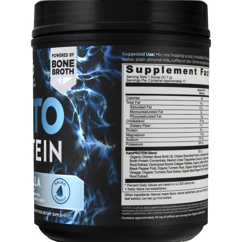 Ancient Nutrition KetoPROTEIN Protein Powder - Vanilla - 18.7oz