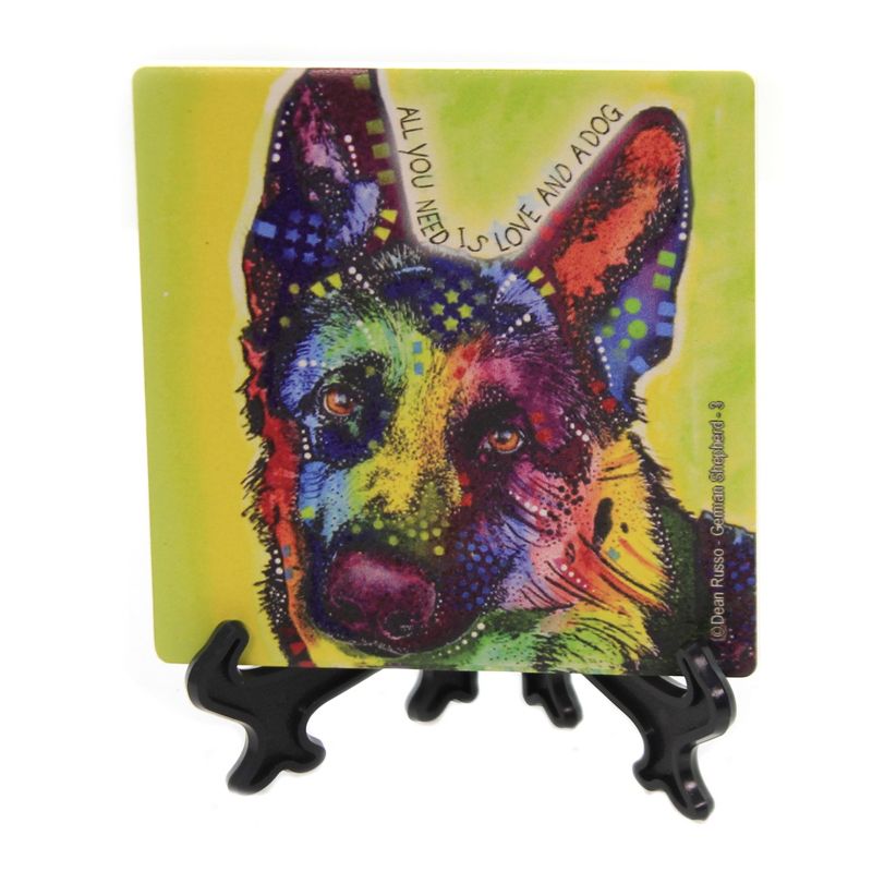 Animal 4.0" German Shepherd Coaster Dean Russo Sjt Enterprises  -  Coasters